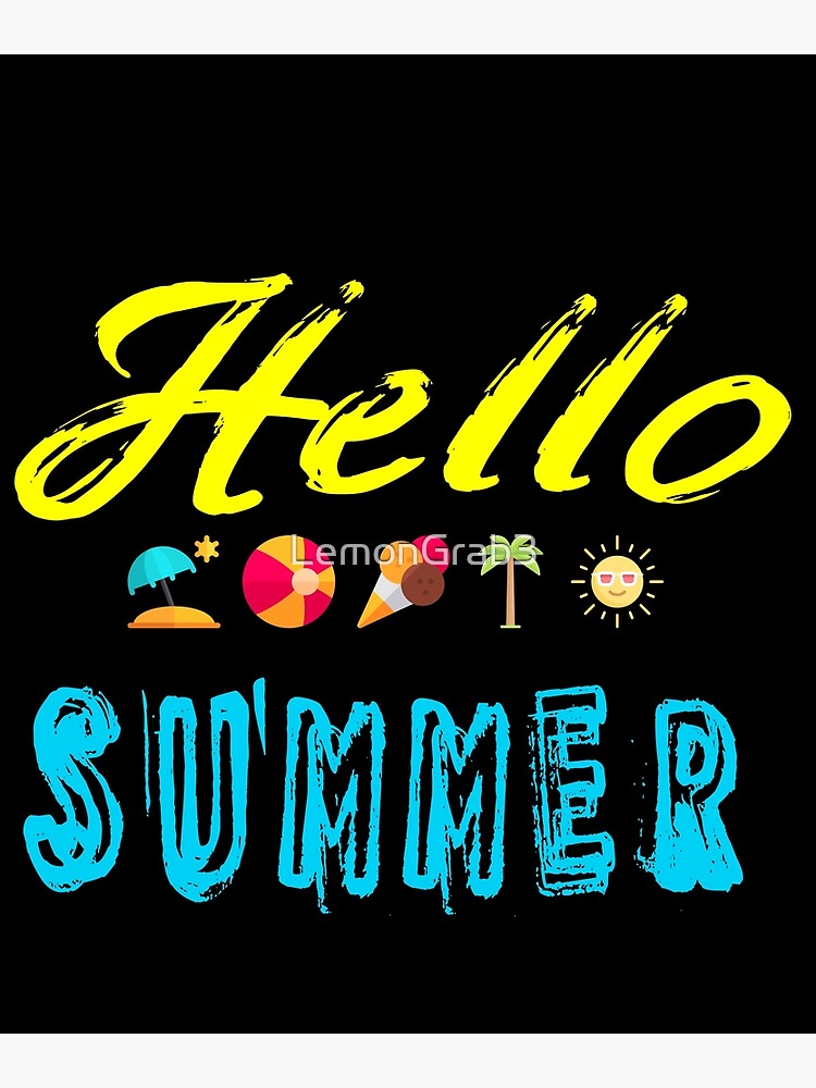 Hello Summer Beach Summer Lovers Season Vantage Summer Season Poster For Sale By