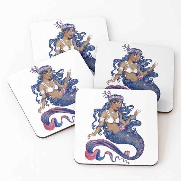 Item preview, Fantastic Blue Mermaid designed and sold by Noemi Falcó Ilustraciones.