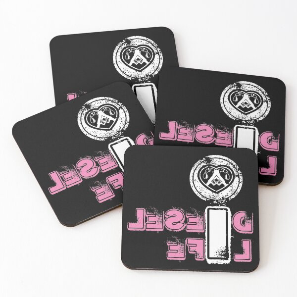 Item preview, I Heart Diesel Life Typography Pink and Black-Funny Trucker designed and sold by Mary Maple.