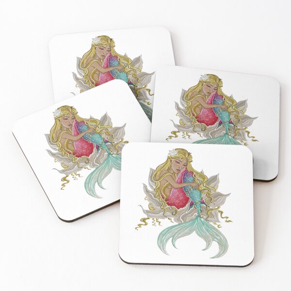 Item preview, Fantastic Pink Mermaid designed and sold by Noemi Falcó Ilustraciones.