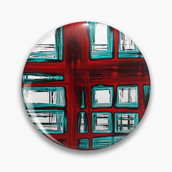 Item preview, Abstract window pattern, rectangular geometric pattern, red, blue, black, white designed and sold by Nostrathomas66.