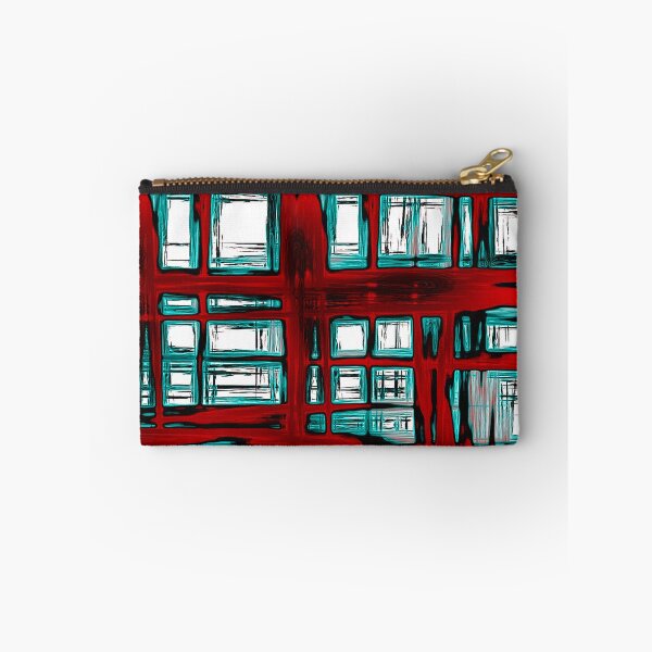 Item preview, Abstract window pattern, rectangular geometric pattern, red, blue, black, white designed and sold by Nostrathomas66.