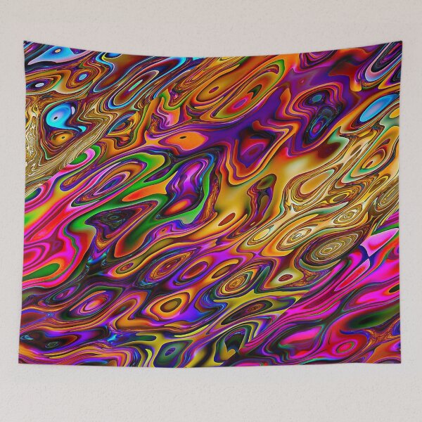 Item preview, colorful oil slick, bubble paint design, very colorful, ripples and waves of color,  designed and sold by Nostrathomas66.