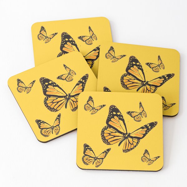 Item preview, GOLD COLOR MONARCH BUTTERFLY PATTERN ABSTRACT ART designed and sold by sharlesart.