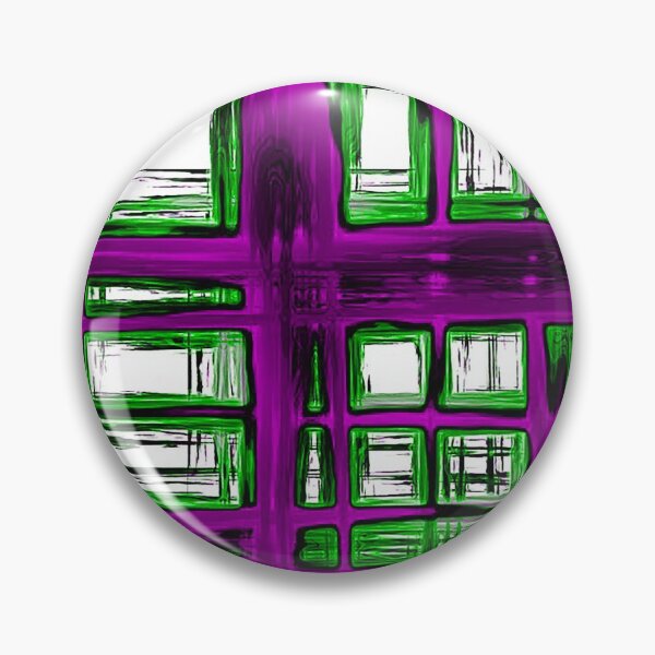 Item preview, Abstract window pattern, rectangular geometric pattern, purple, lime green, black, white designed and sold by Nostrathomas66.