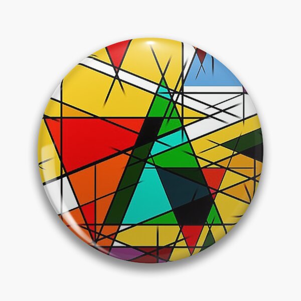 Item preview, Triangles stained glass pattern, colorful triangles, mid century modern pattern designed and sold by Nostrathomas66.