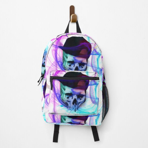 Item preview, Skull and blue flames, rainbow smoke, bright smoke, skulls wearing hats, cool gifts for teens designed and sold by Jessiecrow87.