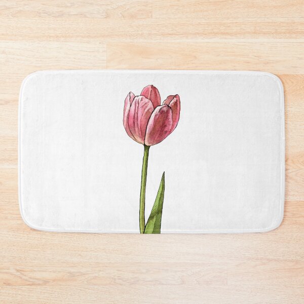 Item preview, Watercolor flower - Pink tulip designed and sold by AquarellChill.