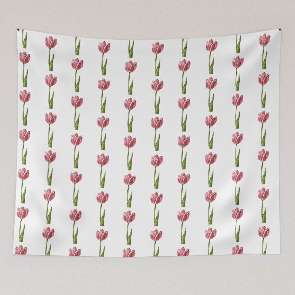 Item preview, Watercolor flower - Pink tulip designed and sold by AquarellChill.
