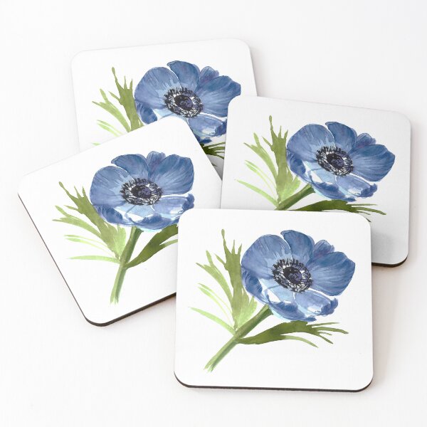 Item preview, Anemone Bud.  Anemone Blue. Anemone Blossom Flower.  designed and sold by ZheltakovaIana.