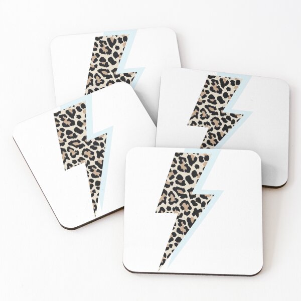 Item preview, Blue and Cheetah Lightning Bolt designed and sold by polkadotpiper29.