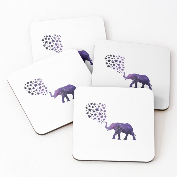 Item preview, Galaxy Purple Stars Elephant designed and sold by nldesigns.
