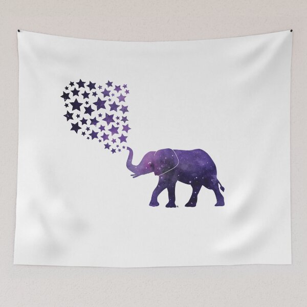 Item preview, Galaxy Purple Stars Elephant designed and sold by nldesigns.