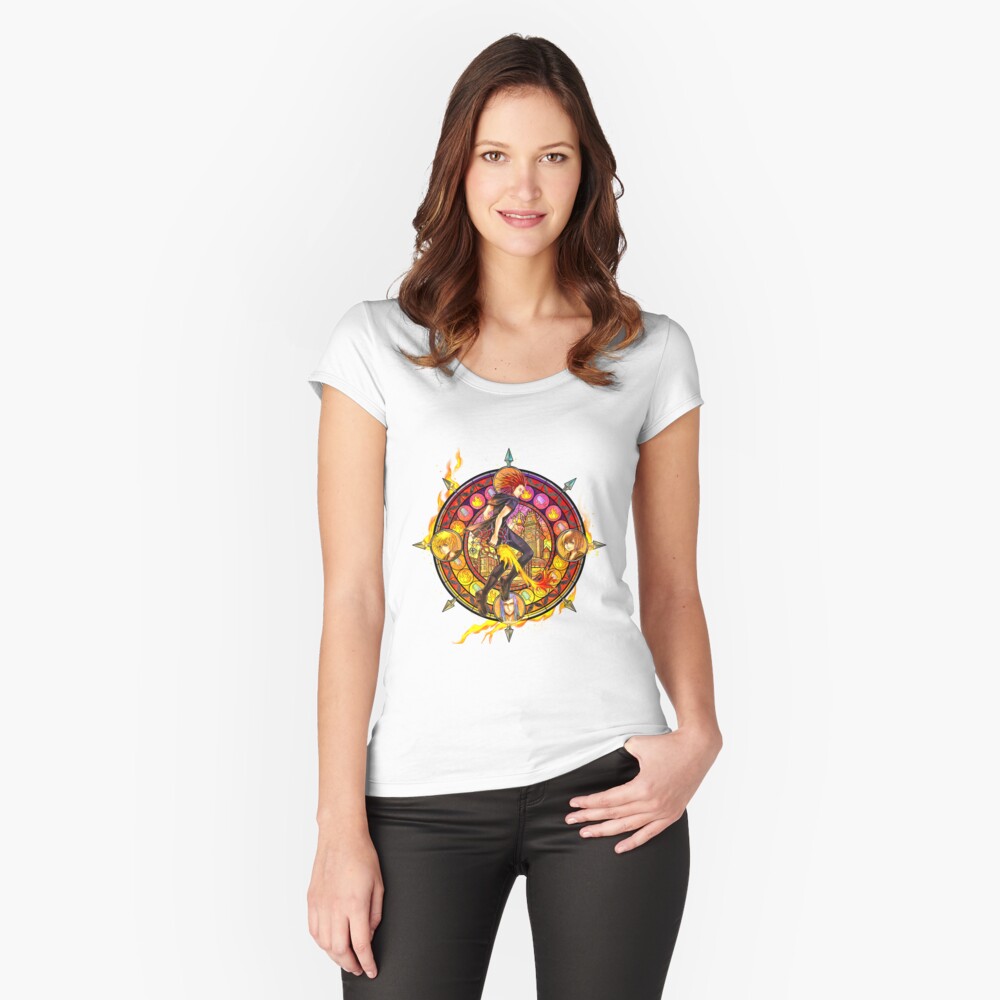 Vista previa del artículo con la obra «Camiseta entallada de cuello ancho», diseñado y vendido por Lali-Holley.