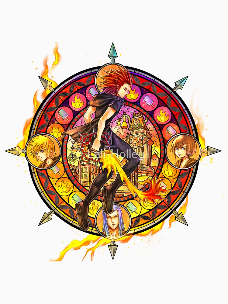 Imagen 7 de 7, Camiseta clásica con la obra Axel Vidrieras Kingdom Hearts, diseñada y vendida por Lali-Holley.