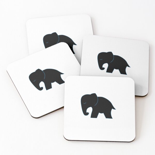 Item preview, Cute Black Elephant on White designed and sold by nldesigns.