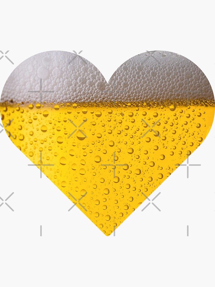Beer Heart Sticker for Sale by MerlinTea