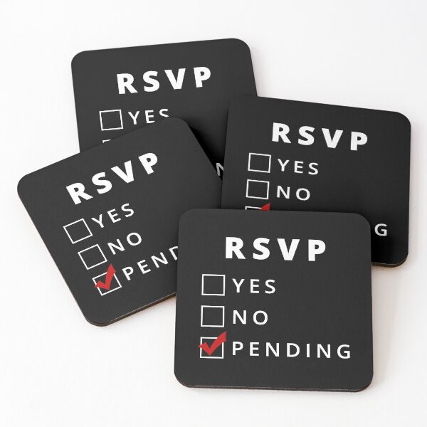 Item preview, RSVP Pending in White designed and sold by paperweight-art.