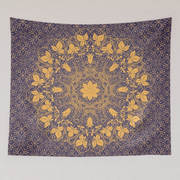 Item preview, Mandala Indio Arabesque Azul y Amarillo designed and sold by dmr studio.