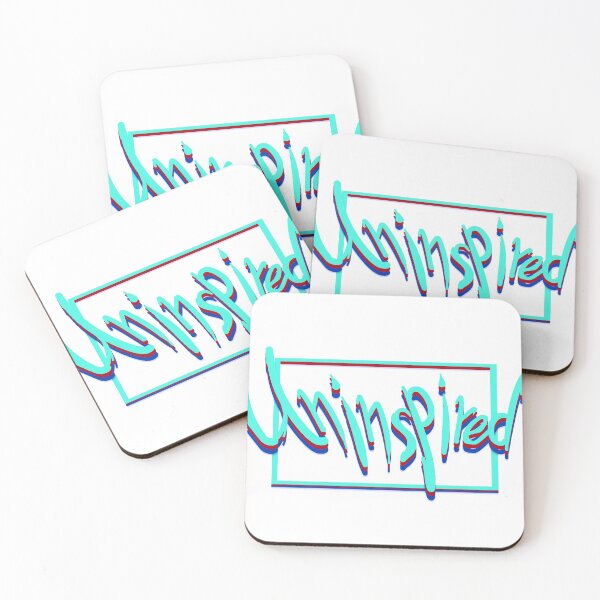 Item preview, Uninspired neon blue red and navy typography designed and sold by Deathoftheself.