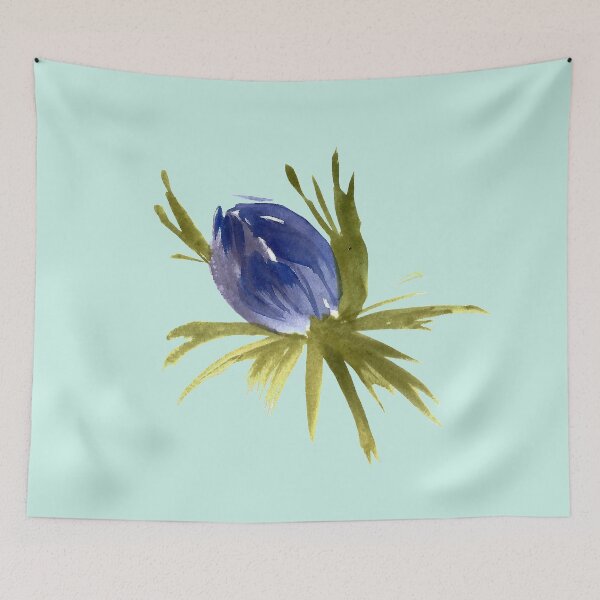 Item preview, Blue Bud.  Anemone Blue. Anemone Blossom Flower.  designed and sold by ZheltakovaIana.