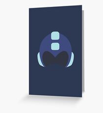 Flat Helmet - Mega Man Greeting Card