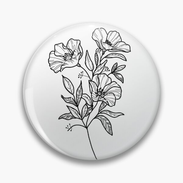 Item preview, Black and White Floral designed and sold by Mandy Stokes.