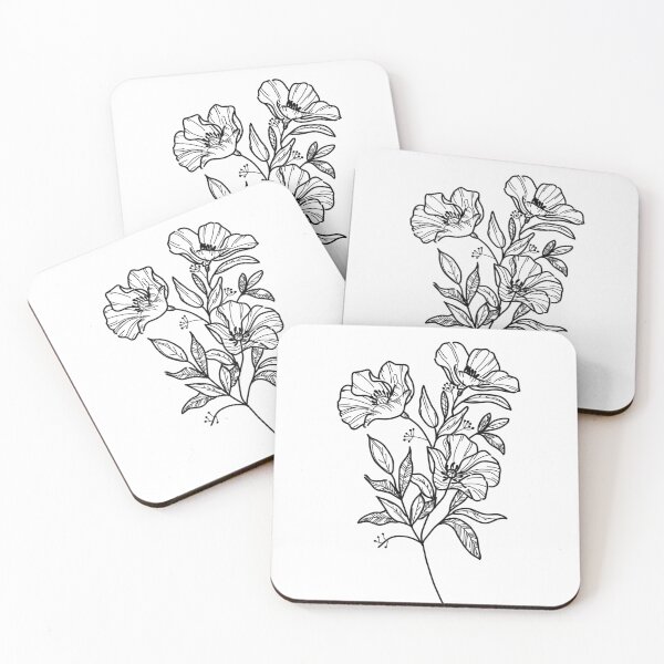 Item preview, Black and White Floral designed and sold by Mandy Stokes.