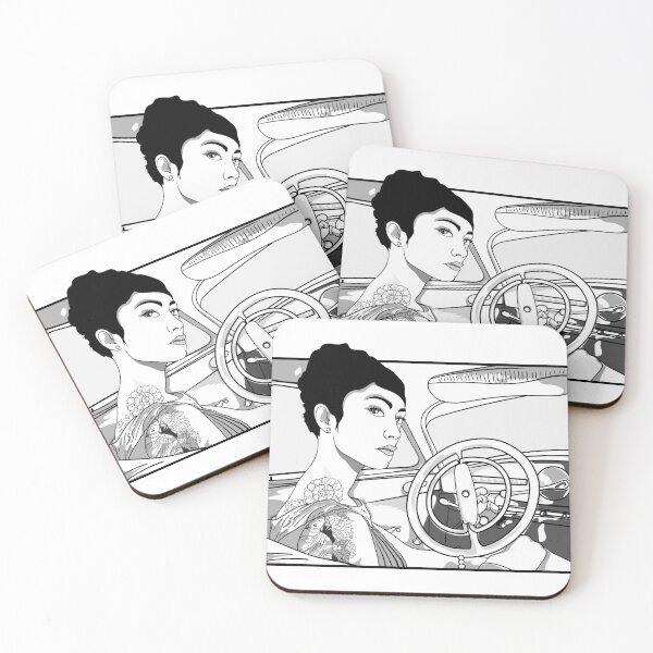 Item preview, girl with a tattoo in the car designed and sold by Prof209.