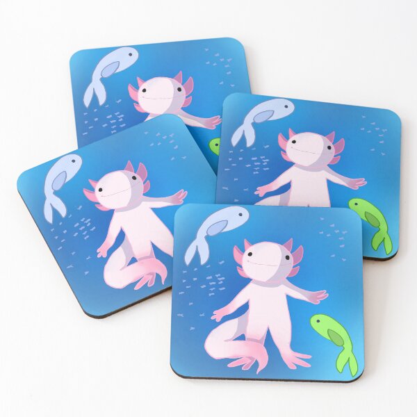 Item preview, Axolotl and fish friends designed and sold by Kewd.