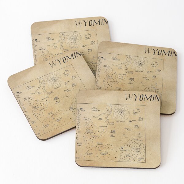 Item preview, Wyoming as a fantasy map designed and sold by aldayuan.