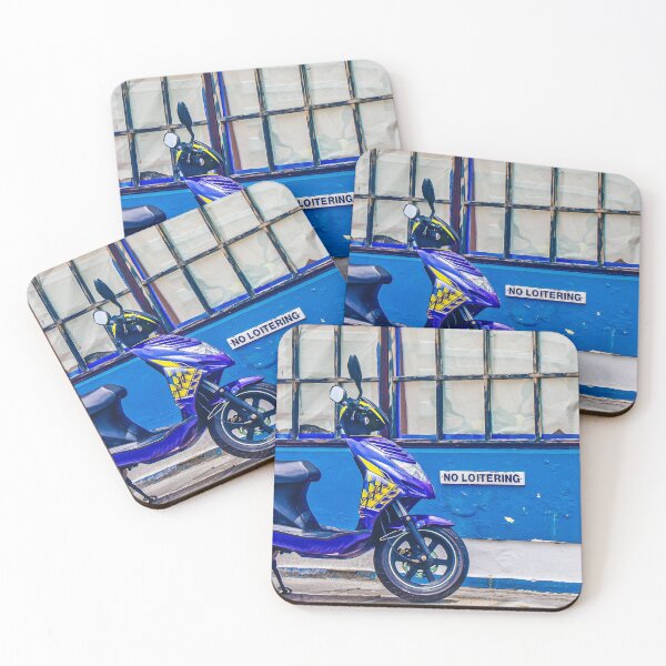 Item preview, Blue Scooter on Curb designed and sold by dbvirago.