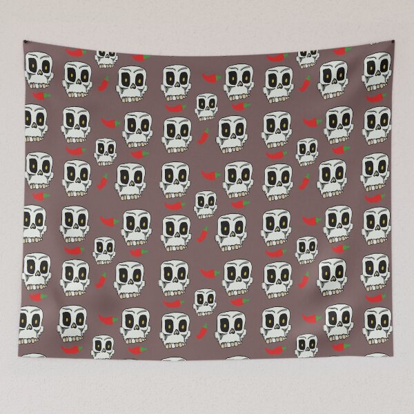 Item preview, Cartoon skull & hot pepper designed and sold by alRzMan.