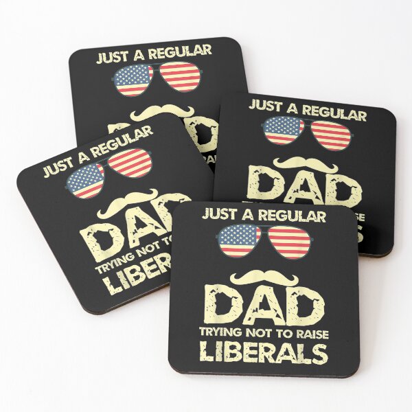 Item preview, Mens Just A Regular Dad Trying Not To Raise Liberals America Flag  designed and sold by laurader.