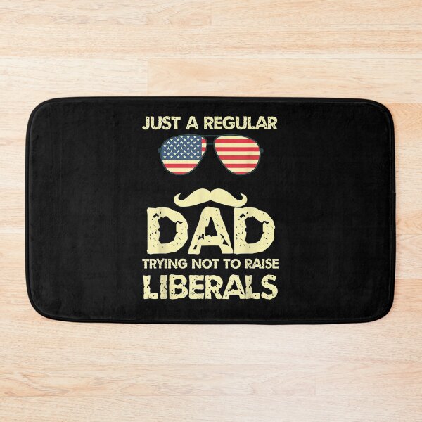 Item preview, Mens Just A Regular Dad Trying Not To Raise Liberals America Flag  designed and sold by laurader.
