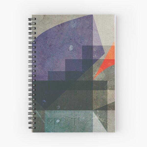 Item preview, Abstract grey orange violet concrete composition designed and sold by korasi.