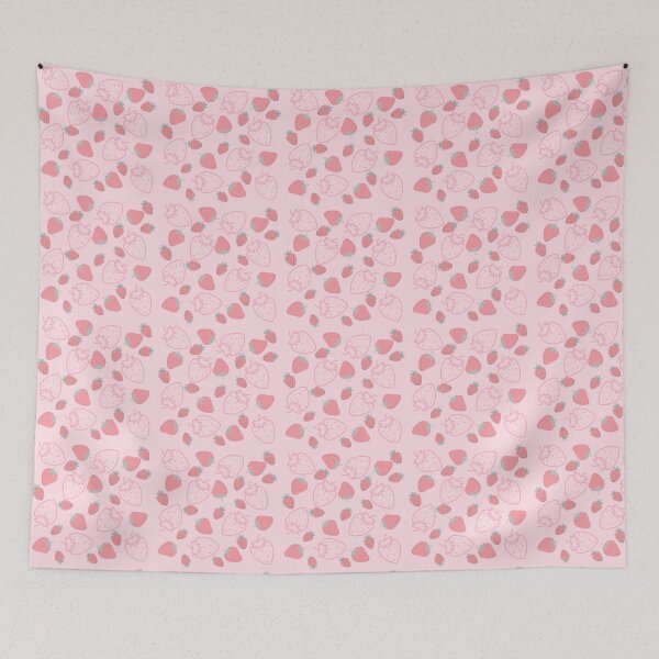 Item preview, Assorted Strawberries Pattern On Pink designed and sold by Mirai FM.