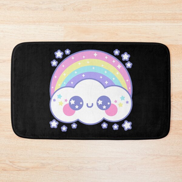 Item preview, Happy Rainbow Cloud - Black designed and sold by HolleyTeaTime.