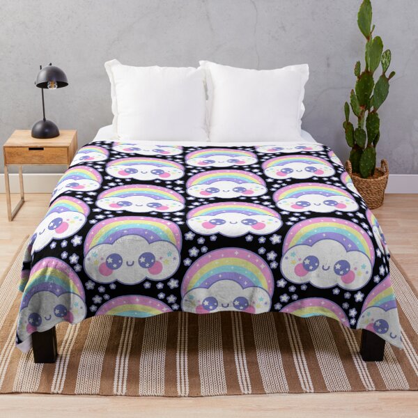 Item preview, Happy Rainbow Cloud - Black designed and sold by HolleyTeaTime.