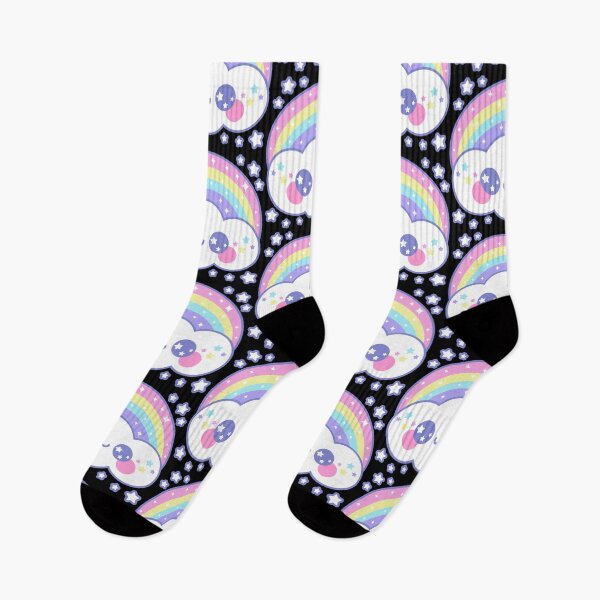 Artikelvorschau, Happy Rainbow Cloud - Schwarz entworfen und verkauft von HolleyTeaTime.