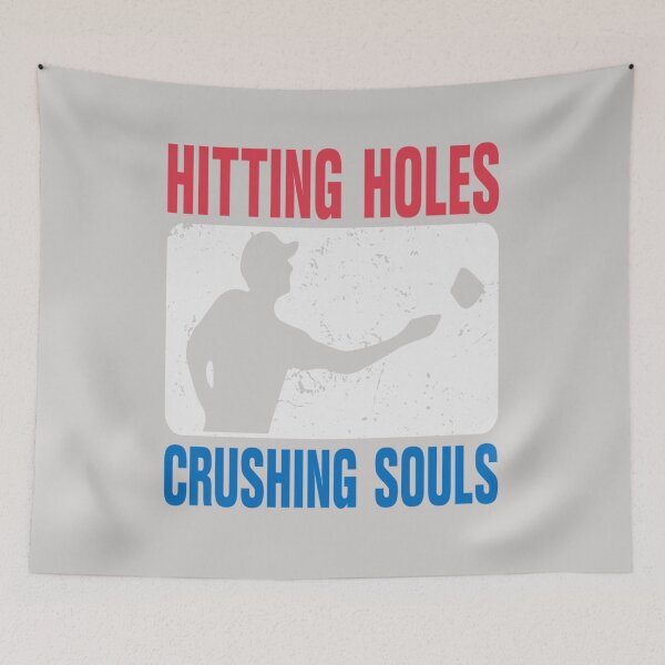 Item preview, Hitting Holes And Crushing Souls Funny Cornhole Game designed and sold by GINIART.