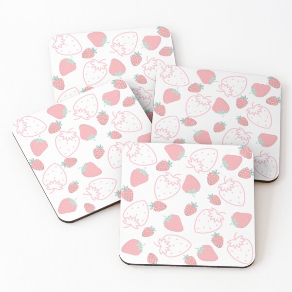 Item preview, Assorted Strawberries Pattern On White designed and sold by Mirai FM.