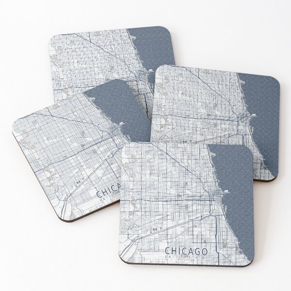 Item preview, Chicago City Map of Illinois, USA - Coastal designed and sold by deMAP.