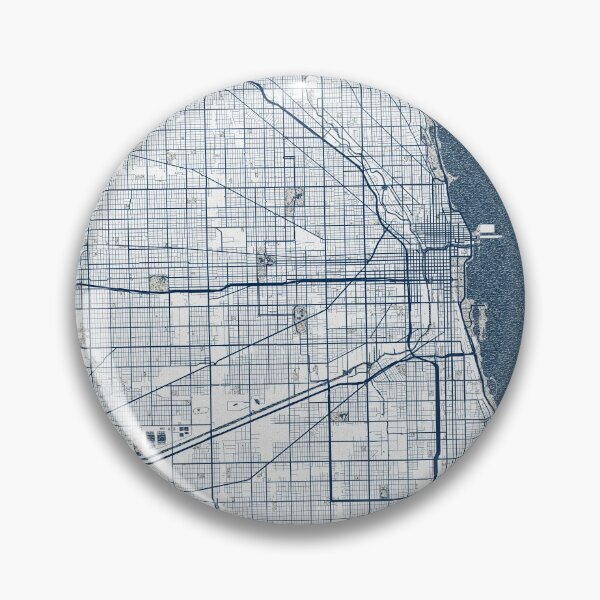 Item preview, Chicago City Map of Illinois, USA - Coastal designed and sold by deMAP.