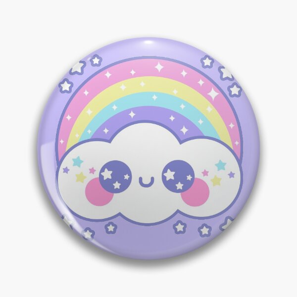 Item preview, Happy Rainbow Cloud - Purple designed and sold by HolleyTeaTime.
