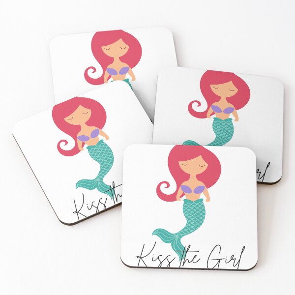 Item preview, Kiss the Girl Mermaid Print designed and sold by elevated-aura.