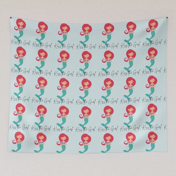 Item preview, Kiss the Girl Mermaid Print designed and sold by elevated-aura.