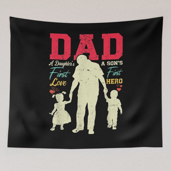 Item preview, Mens Dad A Daughters First Love A Sons First Hero Father's Day  designed and sold by laurader.