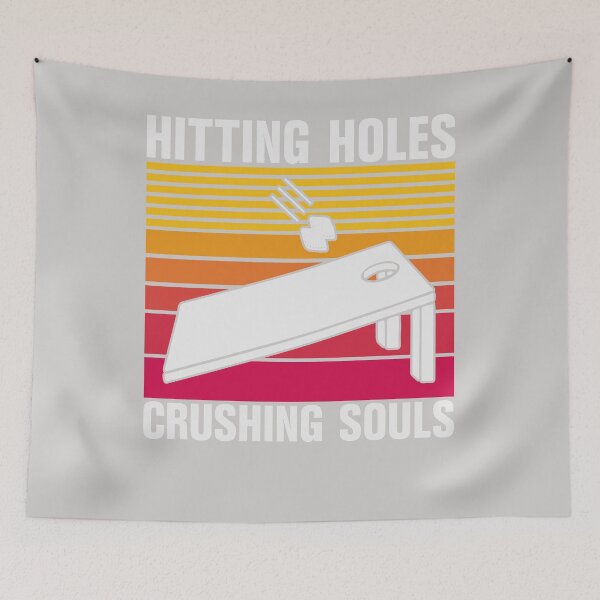 Item preview, Hitting Holes And Crushing Souls Funny Cornhole Game designed and sold by GINIART.
