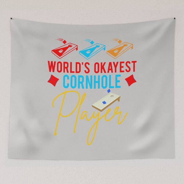 Item preview,  World’s Okayest Funny Retro Style Bean Bags Cornhole Player designed and sold by GINIART.